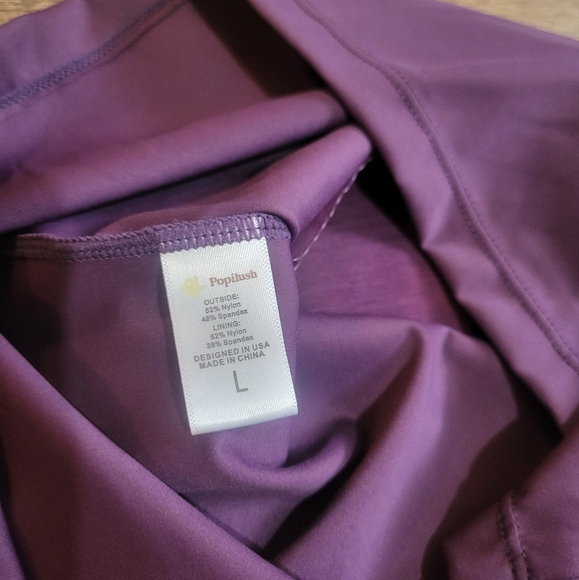NWT Popilush Purple Longsleeve Mesh Bodycon Shapewear Dress Size Large - Picture 9 of 10
